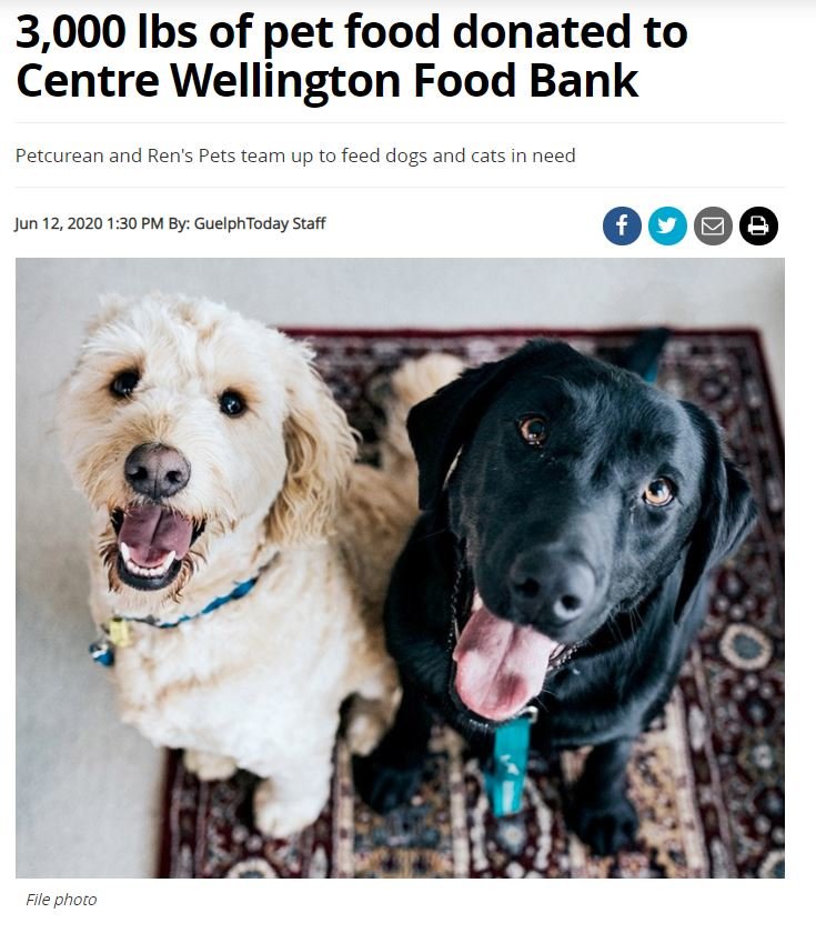3,000 lbs of pet food donated to Centre Wellington Food Bank