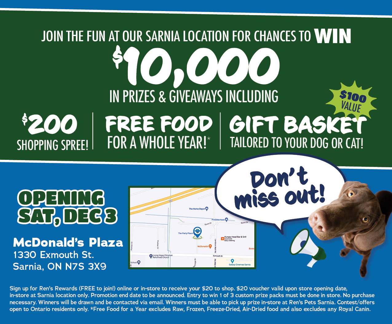 Join the fun at out Sarnia location for chances to win prizes & giveaways