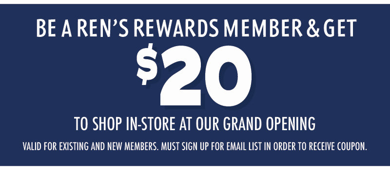 Be a ren's rewards member & get $20 voucher
