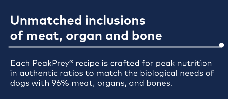 Unmatched inclusions of meat, organ and bone