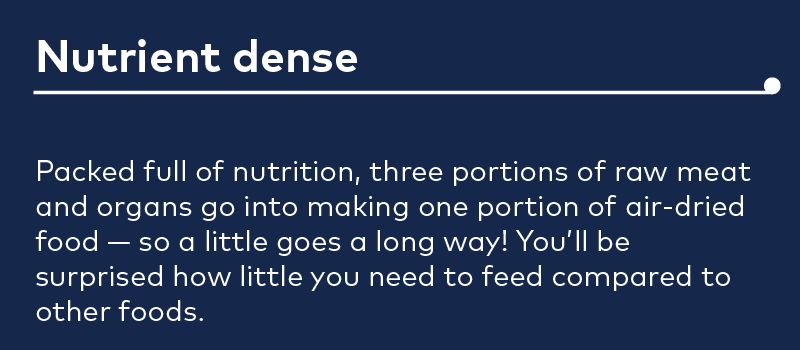 Nutrient dense = a little goes a long way