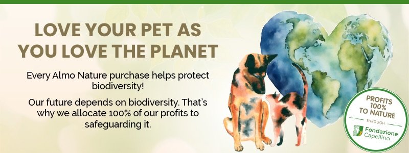 Love your pet as you love the planet - every almo nature purchase helps protect biodiversity! Our future depends on biodiversity. That's why we allocate 100% of our profits to safeguarding it.