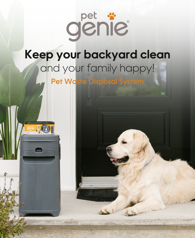 Keep your backyard clean and your family happy - pet waste disposal system - Pet Genie