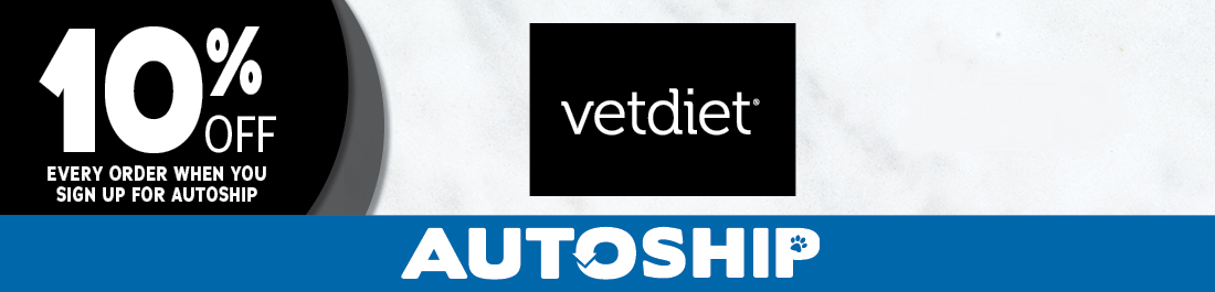 10% off every order of Vetdiet when you sign up for AutoShip!