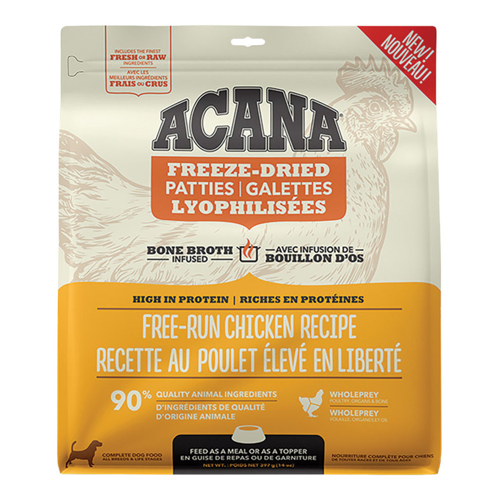 View larger image of Acana, Adult - FD Patties - Free Run Chicken - 397 g - Freeze Dried Dog Food