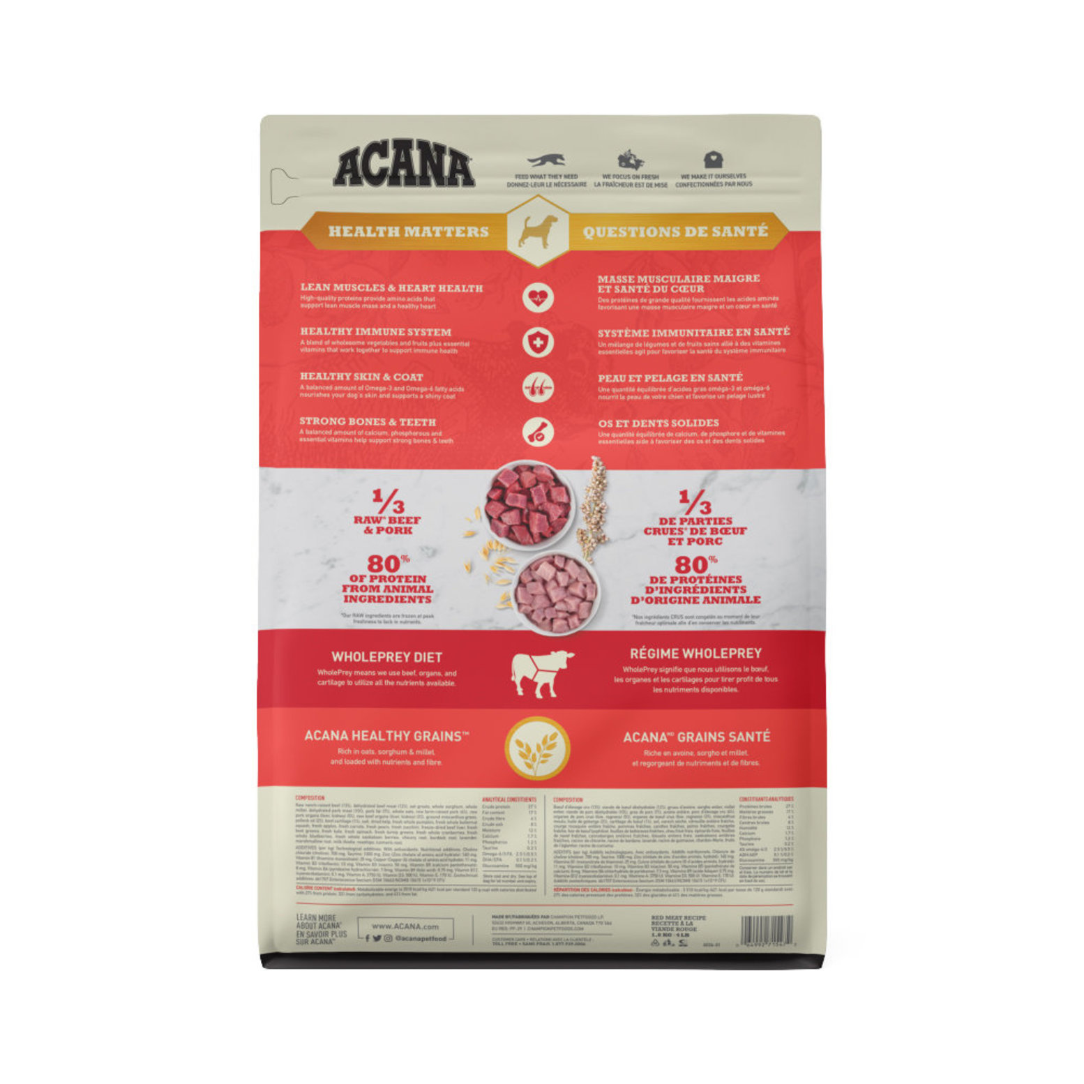 Acana red outlet meat dog food