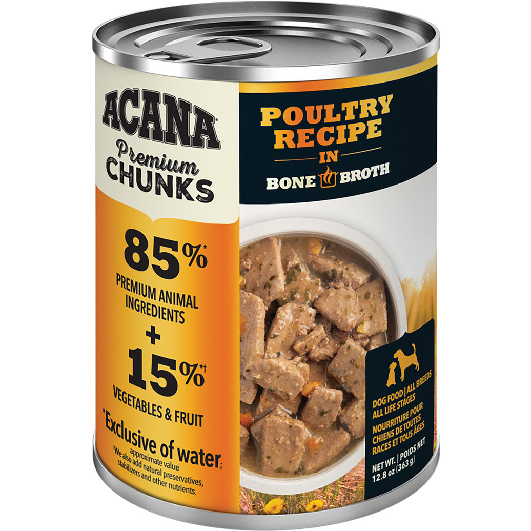 View larger image of Acana, Can, Adult - Poultry Recipe in Bone Broth - 363 g - Wet Dog Food