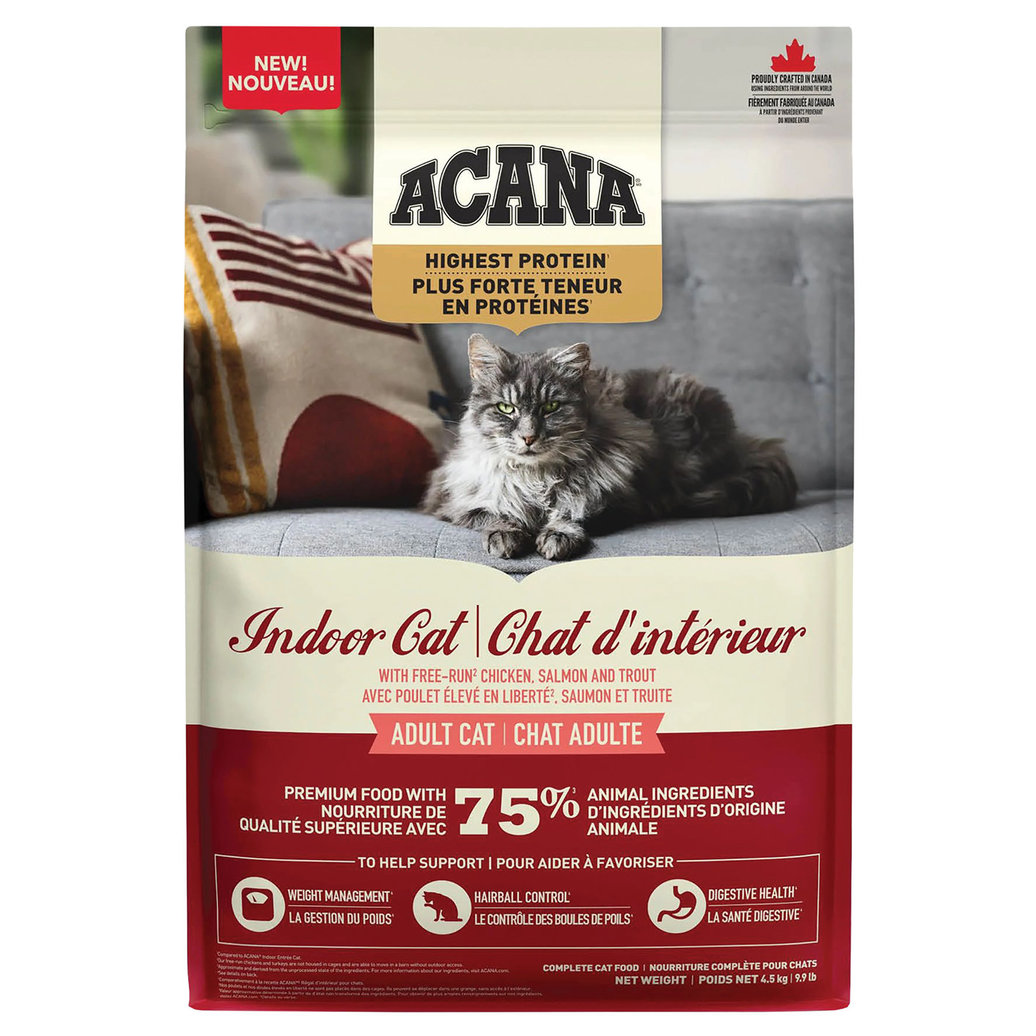 View larger image of Acana, Higheset Protein Indoor Adult Cat - Free-Run Chicken, Salmon & Trout - Cat Food