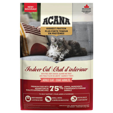 Acana, Higheset Protein Indoor Adult Cat - Free-Run Chicken, Salmon & Trout - Cat Food
