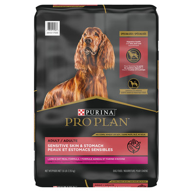 Pro Plan, Sensitive Skin & Stomach Adult Dry Dog Food, Lamb & Oat Meal Formula 7.26 kg