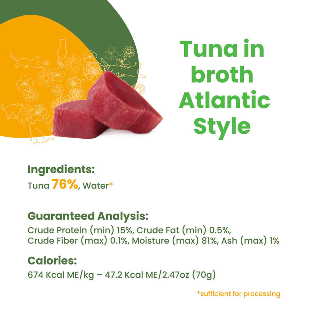 View larger image of Almo Nature, Canned Cat Food, Atlantic Tuna in Broth - 2.5 oz - Wet Cat Food