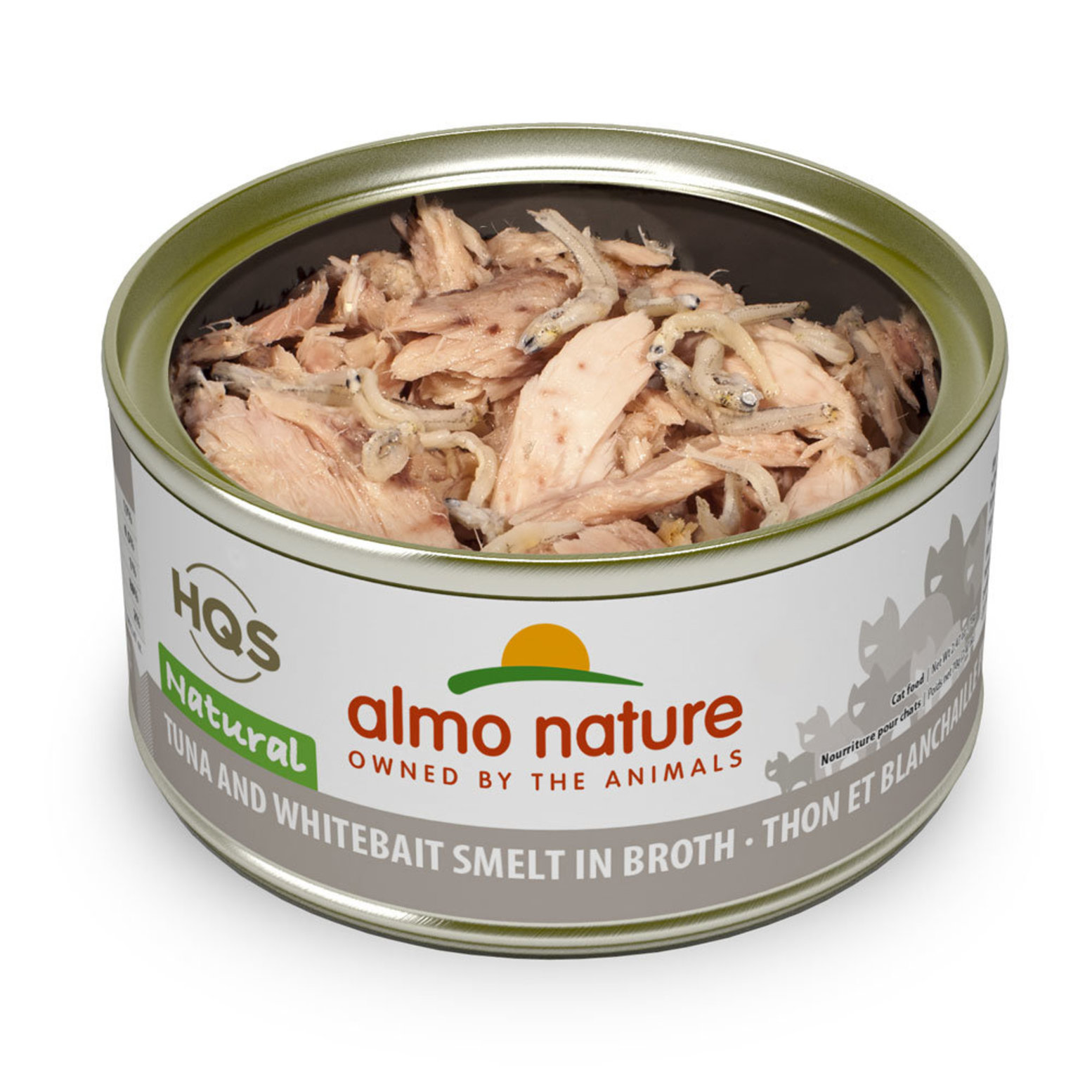 Almo Canned Cat Food Tuna Whitebait in Broth 2.5oz Ren s Pets