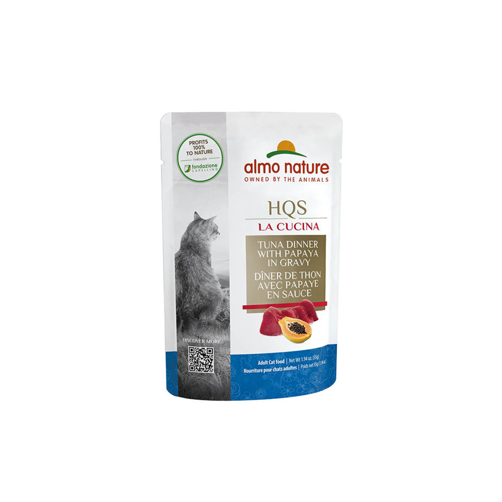 View larger image of Almo Nature, Pouch, Feline Adult - La Cucina - Tuna w/ Papaya - 55 g - Wet Cat Food