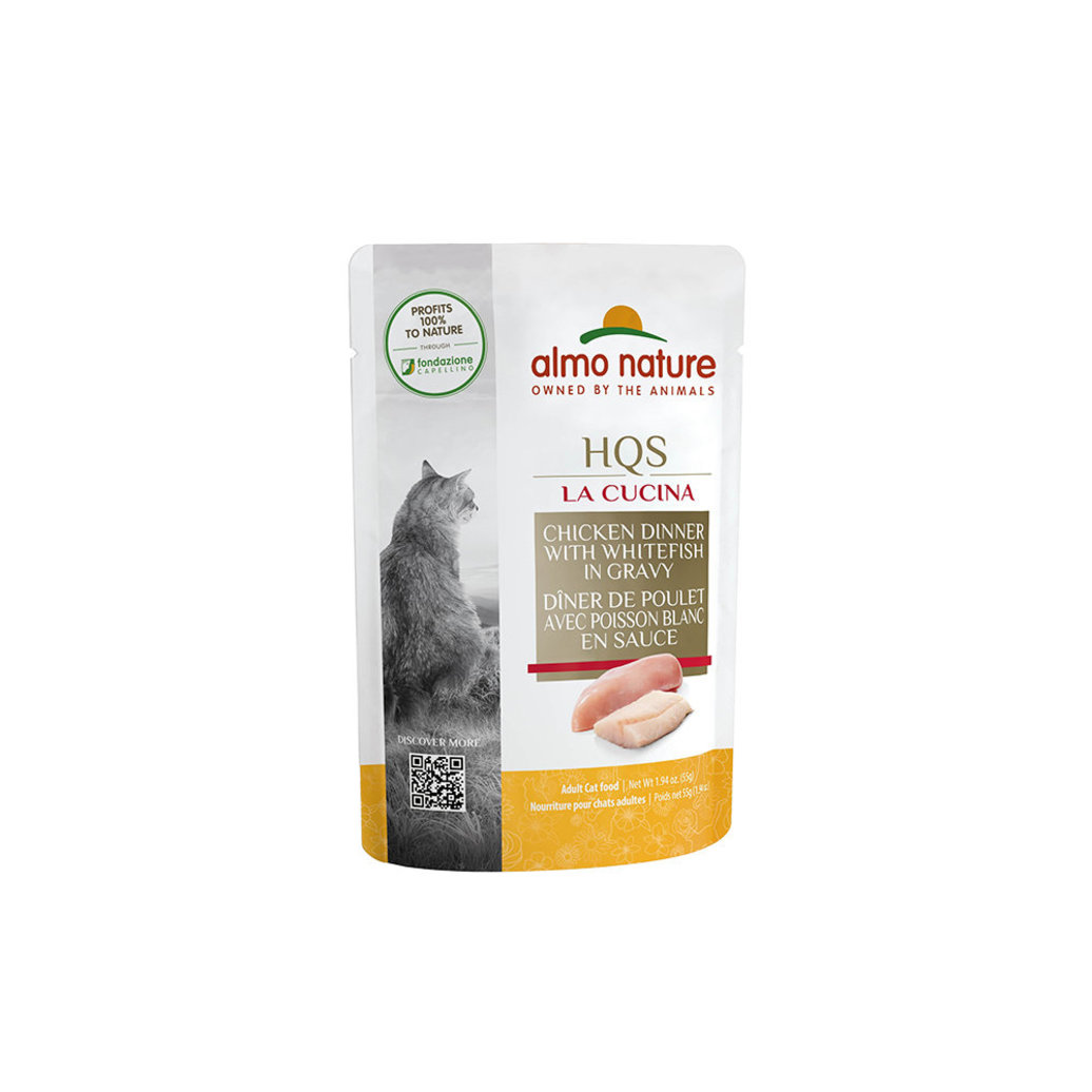 View larger image of Almo Nature, Pouch, Feline Adult - La Cucina - Chicken w/ Whitefish - 55 g - Wet Cat Food