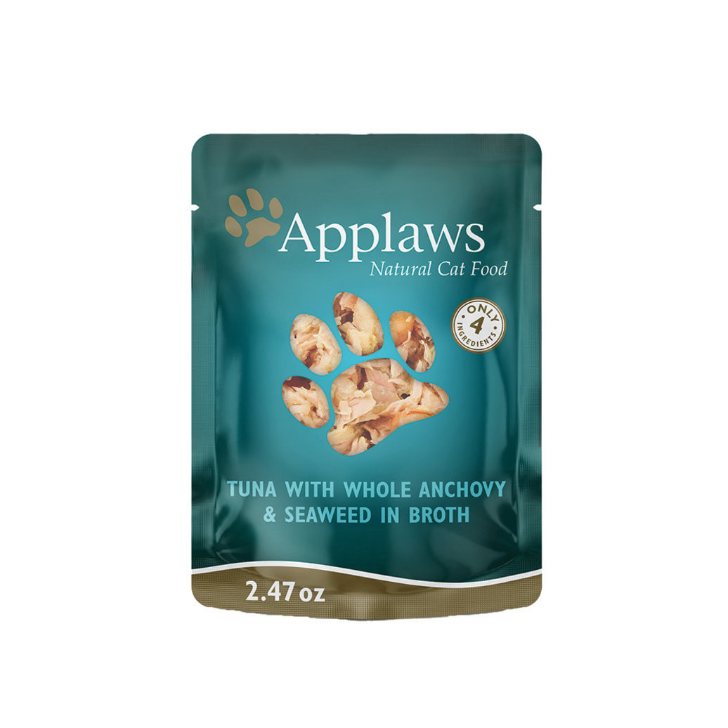 View larger image of Applaws, Pouch, Feline Adult - Tuna w/ Whole Anchovy & Seaweed - 68 g - Wet Cat Food