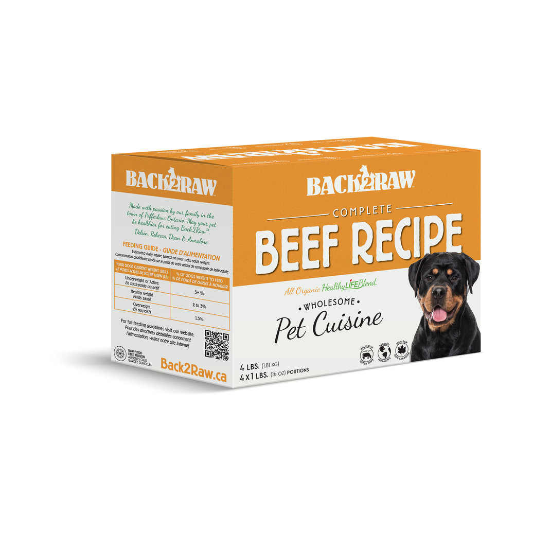 View larger image of Back2Raw, Complete - Beef Recipe - 1.81 kg - 4 x 1 lb
