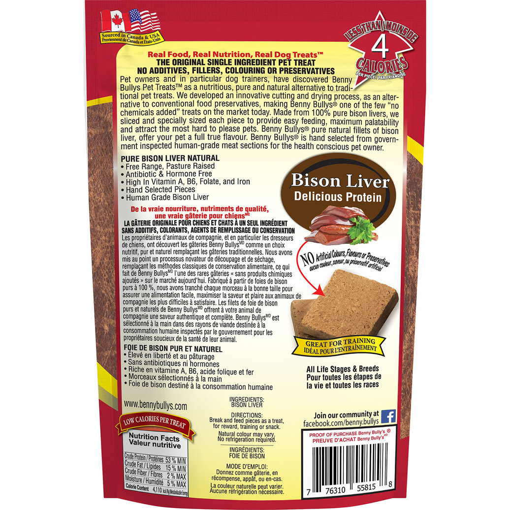 View larger image of Benny Bully's, Bison Liver Chops - 60 g