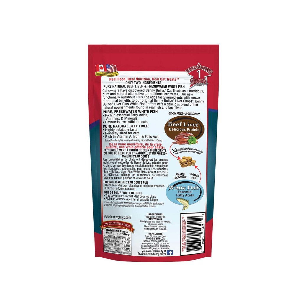 View larger image of Benny Bully's, Feline Liver Plus Whitefish - 25 g
