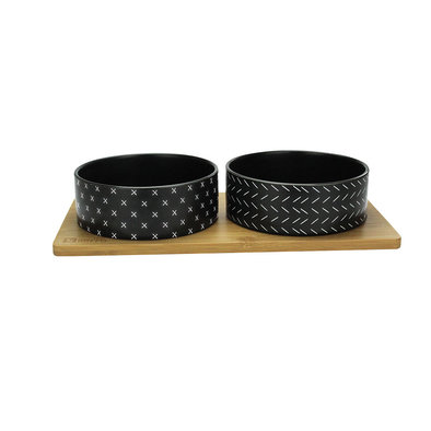 Bamboo & Ceramic Bowl - Black