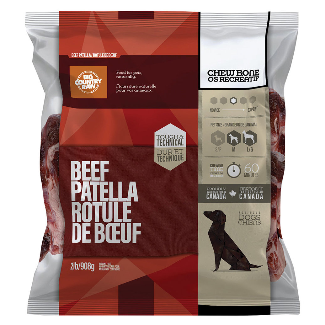 View larger image of Big Country Raw, Beef Patella Bone - 2 lb - Frozen Dog Food