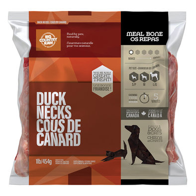 Big Country Raw, Duck Neck - 1 lb - Frozen Dog Food