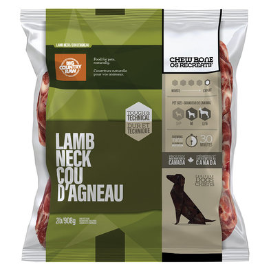 Big Country Raw, Lamb Neck Bone - 2 lb - Frozen Dog Food