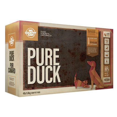 Big Country Raw, Pure Duck - 4 lb - Frozen Dog Food