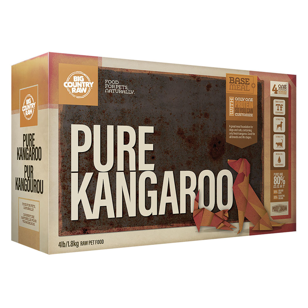 View larger image of Big Country Raw, Pure Kangaroo - 4 lb - Frozen Dog Food