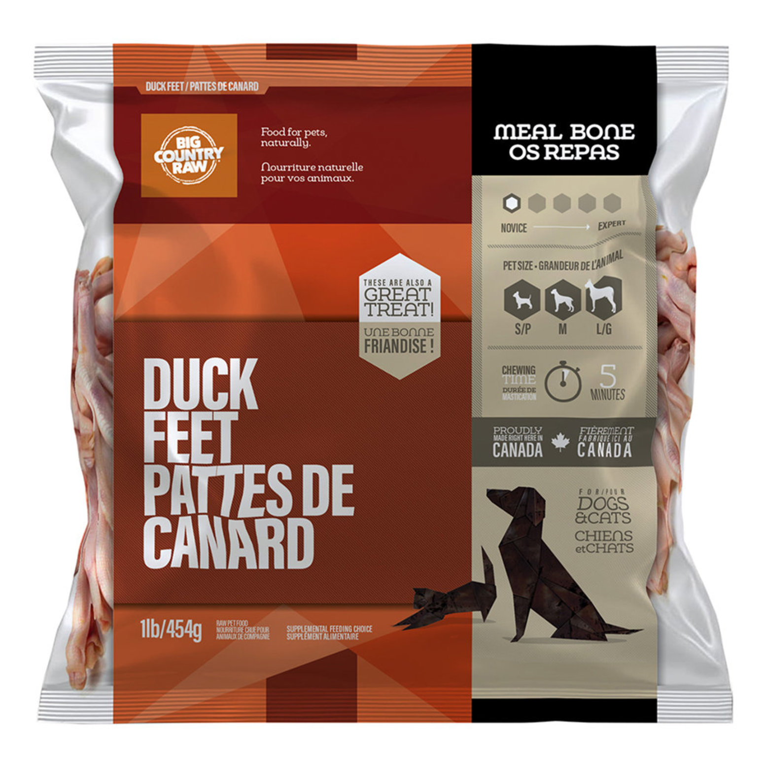 Big Country Raw Raw Duck Feet .45 kg Ren s Pets