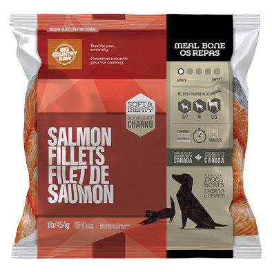 Big Country Raw, Salmon Fillets - 1lb - Frozen Dog Food