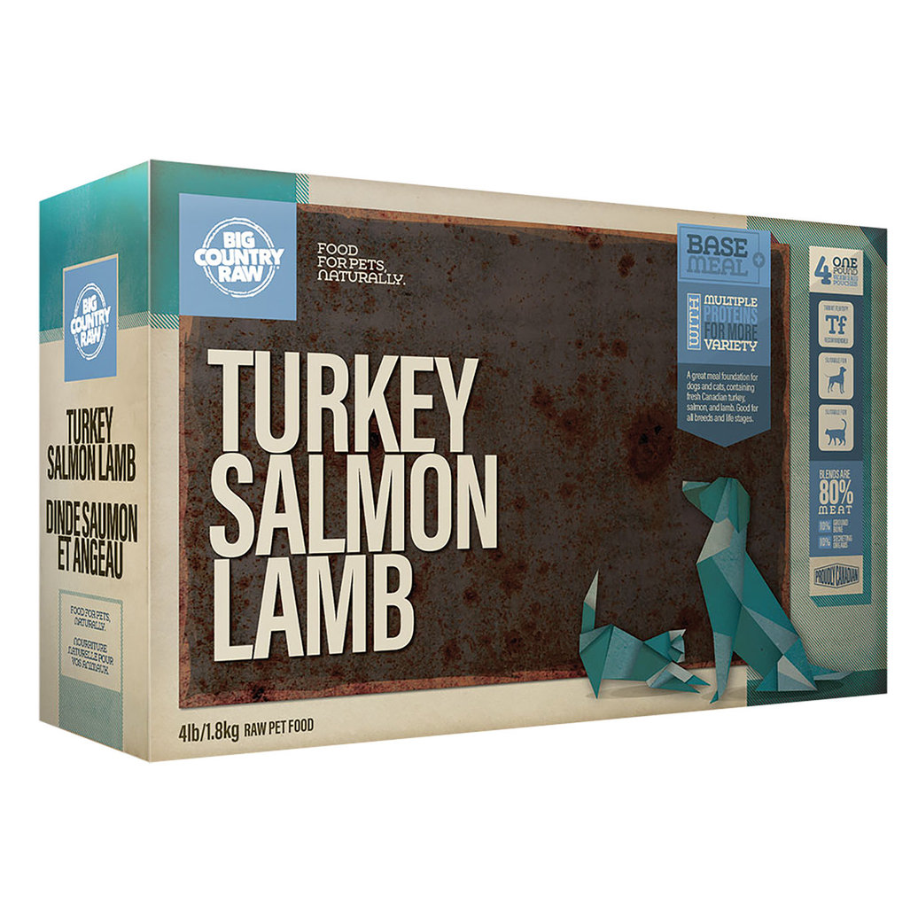 View larger image of Big Country Raw, Turkey Salmon Lamb - 4 lb