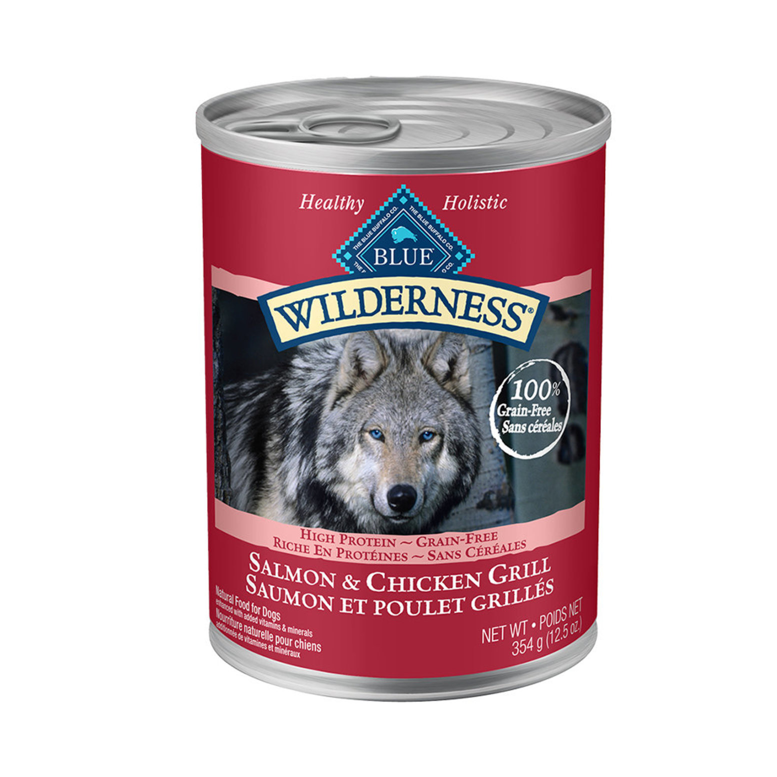 Blue Buffalo Canned Dog Food Wilderness Salmon Chicken Grill Size 354 g Wet Dog Food