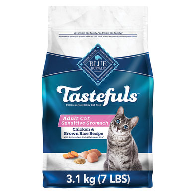 Tastefuls Sensitive Stomach Natural Adult Dry Cat Food, Chicken & Brown Rice