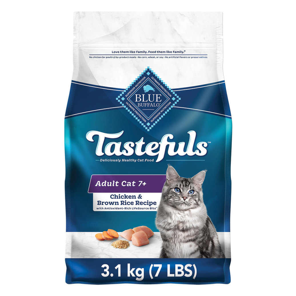 View larger image of Blue Buffalo, Tastefuls Healthy Aging Natural Mature Dry Cat Food, Chicken & Brown Rice