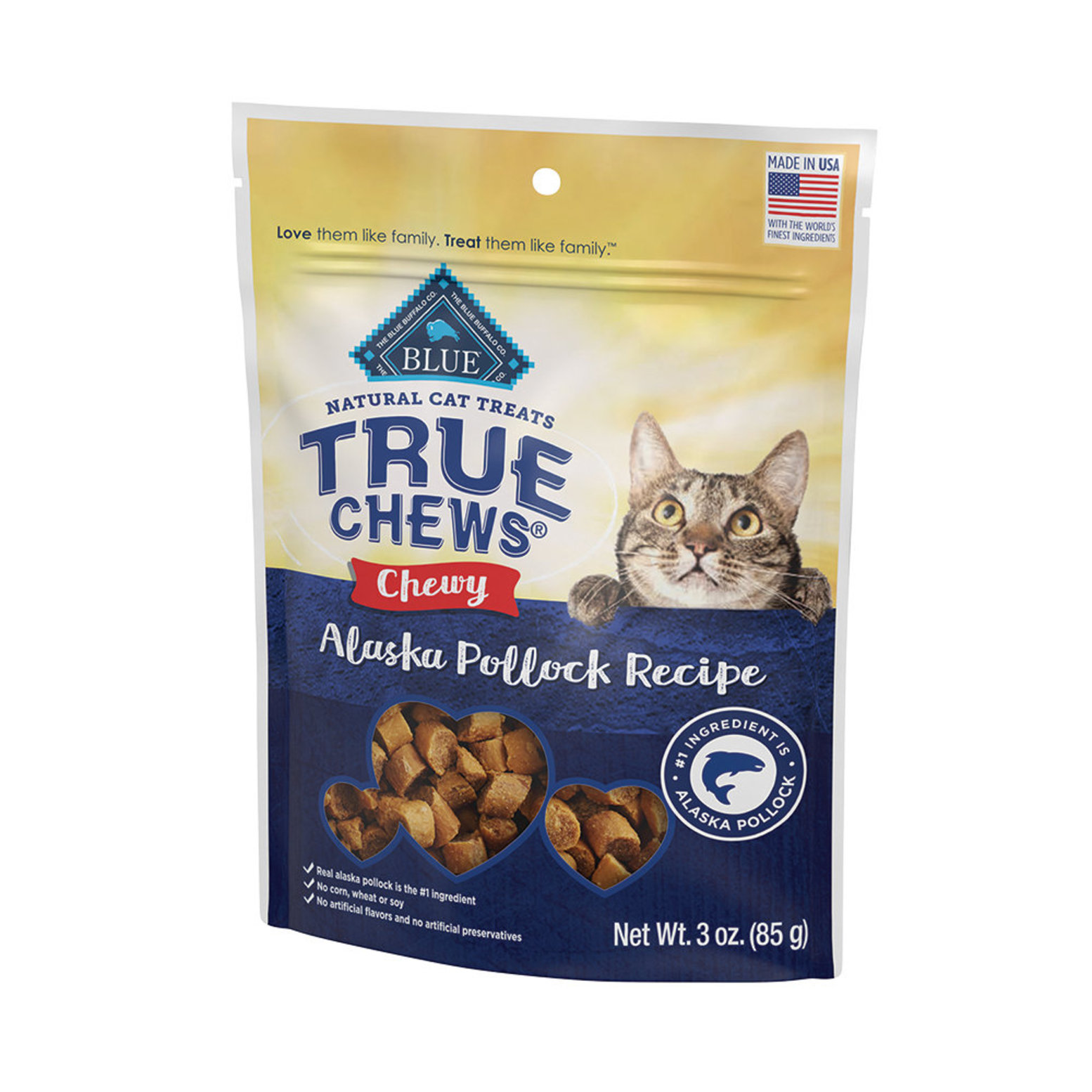 Blue Buffalo Feline True Chews Chewy Alaskan Pollock 85 g