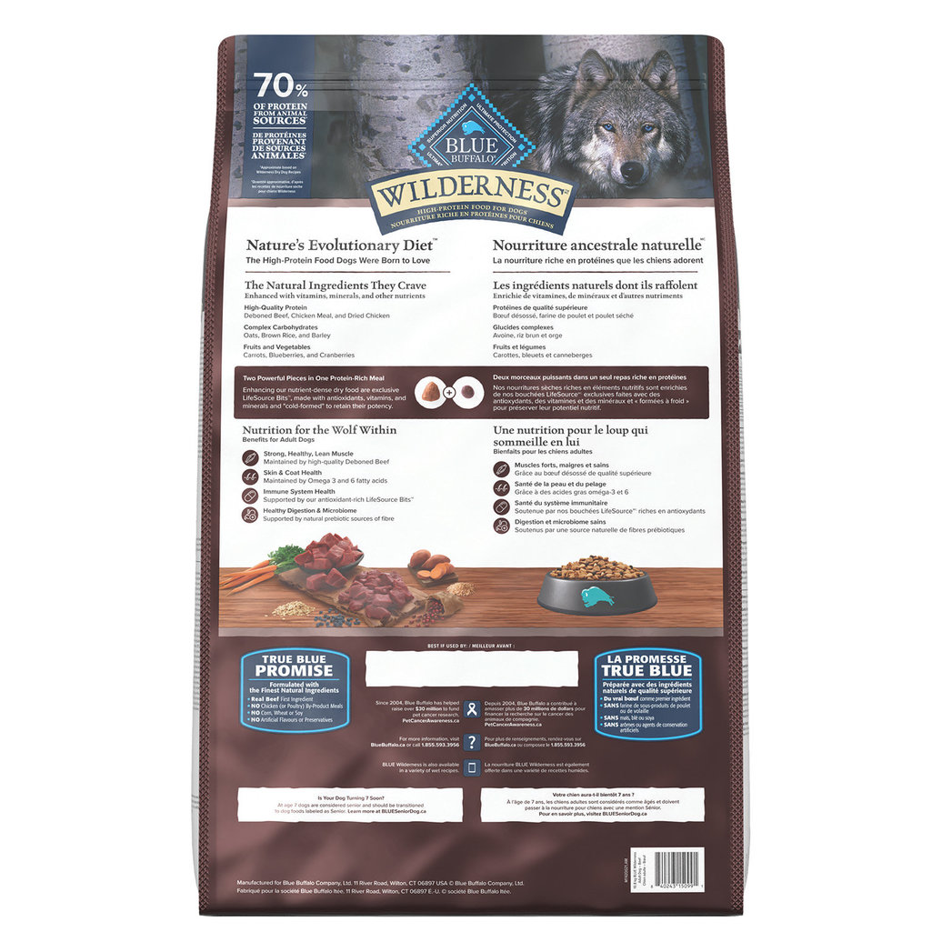 View larger image of Blue Buffalo, Wilderness - Beef - Dry Dog Food