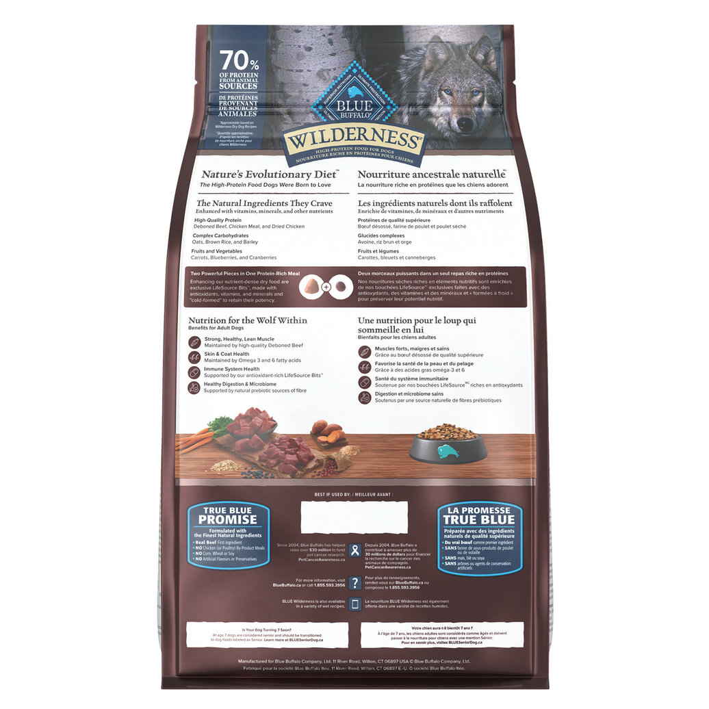 View larger image of Blue Buffalo, Wilderness - Beef - Dry Dog Food