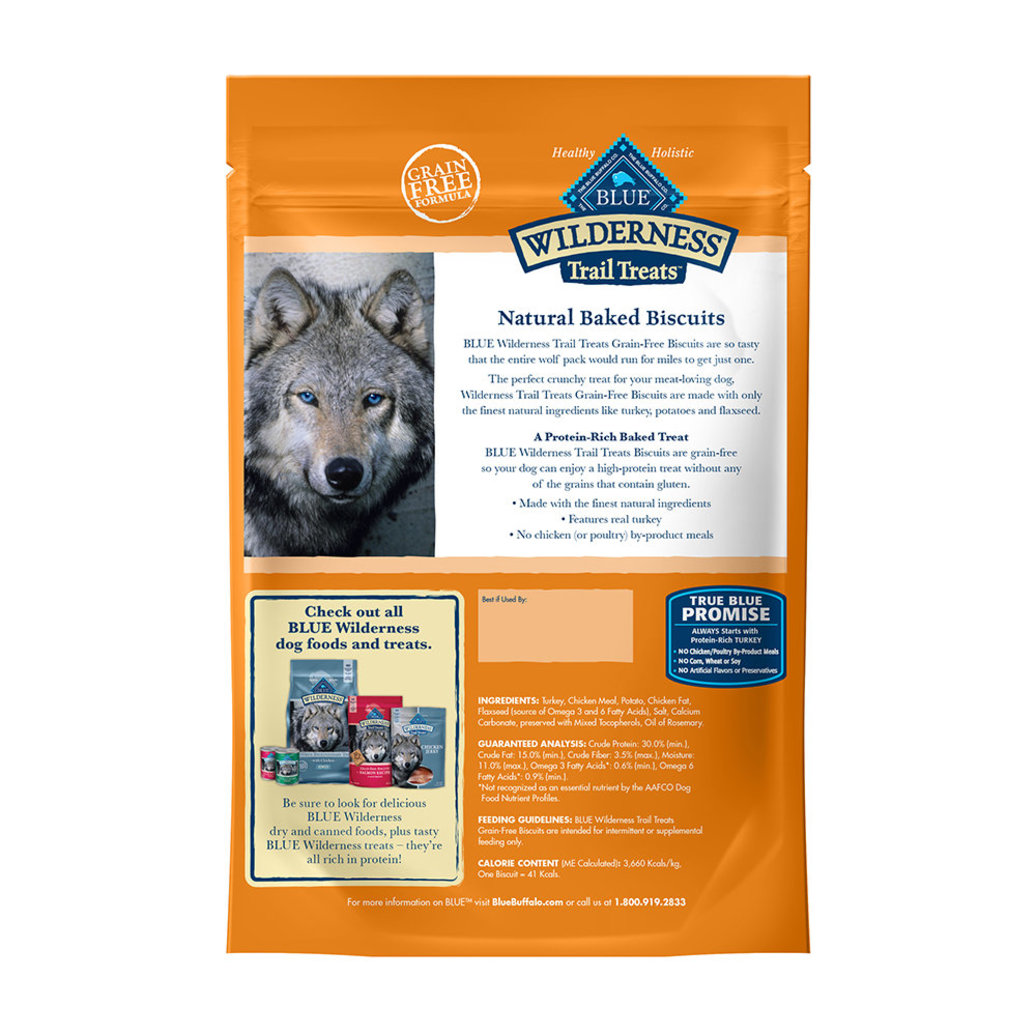 View larger image of Blue Buffalo, Wilderness Turkey Biscuits - 10 oz - Dog Biscuit