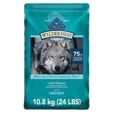 Blue Buffalo, Wilderness with More Meat & Wholesome Grains Large Breed Adult Dog - Salmon - Dry Dog 