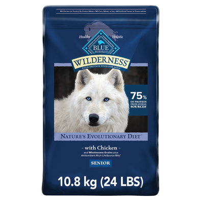 Blue Buffalo, Wilderness with More Meat & Wholesome Grains Senior Dog - Chicken - Dry Dog Food