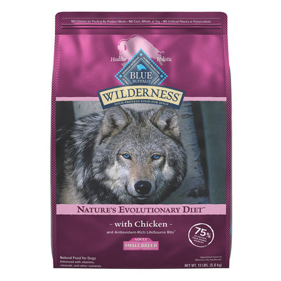 Blue Buffalo, Wilderness with More Meat & Wholesome Grains Small Breed Adult Dog - Chicken