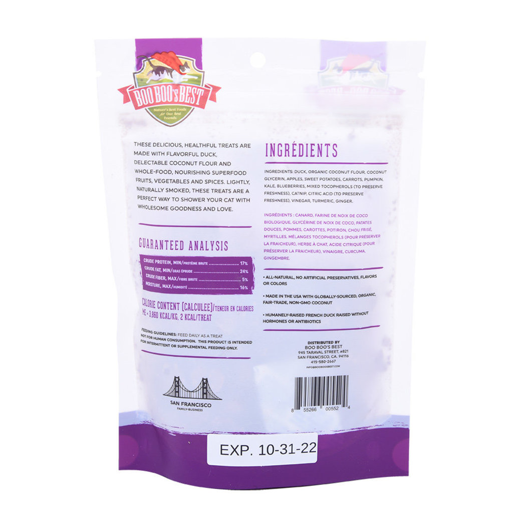 View larger image of Boo Boo Best, Feline Dehydrated Treats - Duck - 56 g