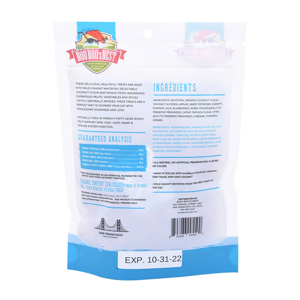 View larger image of Boo Boo Best, Feline Dehydrated Treats - White Fish - 56 g