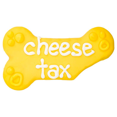 Bosco & Roxy's, Everyday Dog Thoughts - Cheese Tax Bone - 6" - Dog Biscuit