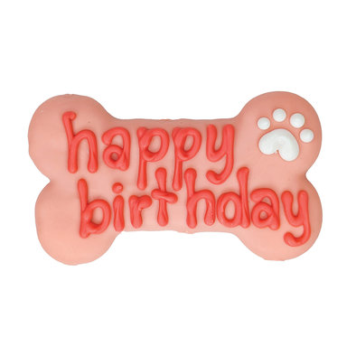 Bosco & Roxy's, Happy Birthday Bone - Pink - Dog Biscuit