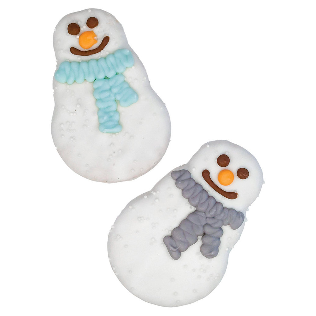 View larger image of Bosco & Roxy's, Snowman with Scarf - Medium - Dog Biscuit