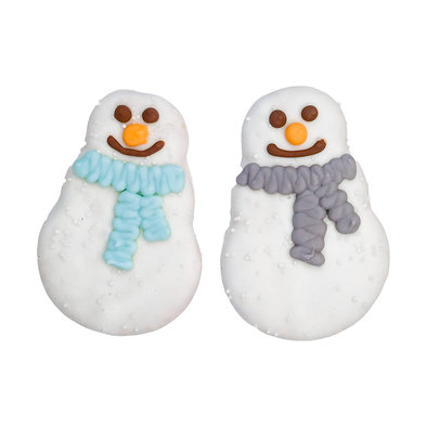 Bosco & Roxy's, Snowman with Scarf - Medium - Dog Biscuit