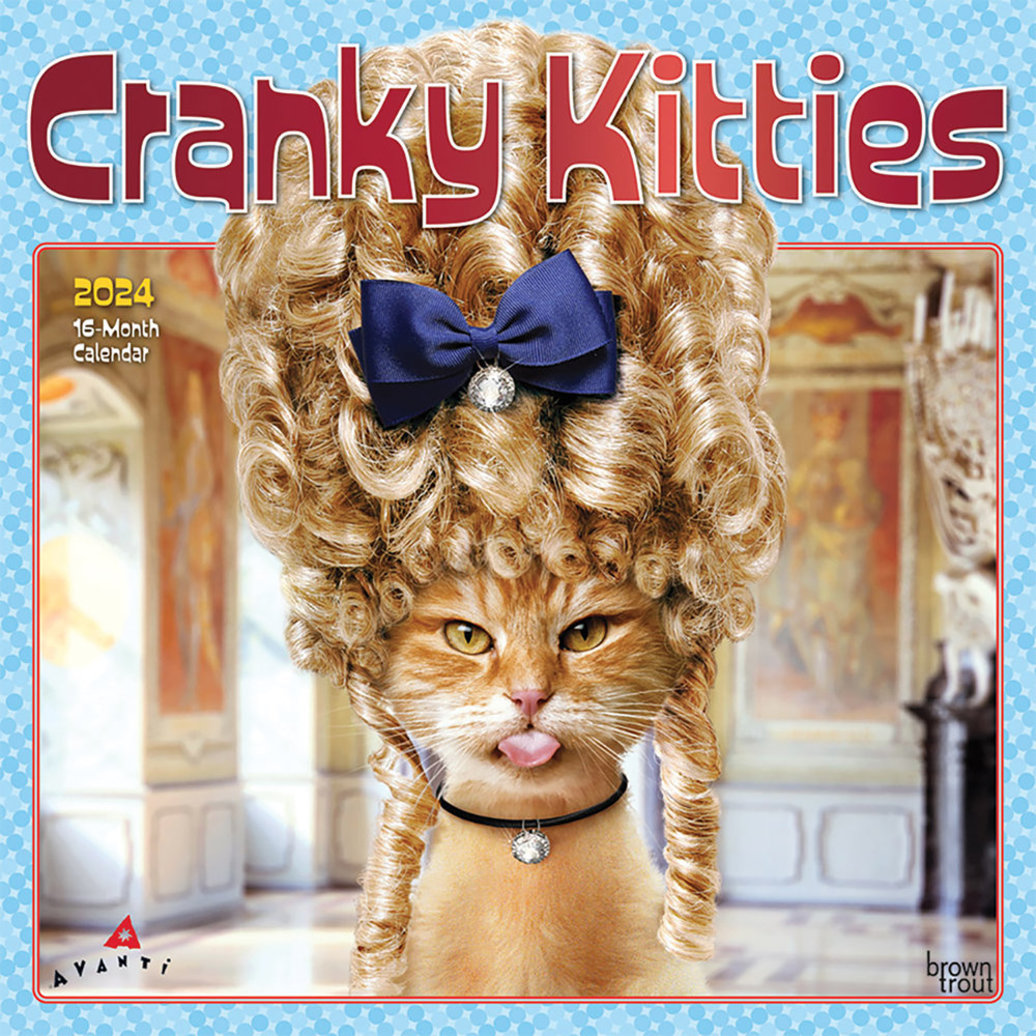 Browntrout,Calendar, 2024 Avanti Cranky Kitties 12x12" Ren's Pets