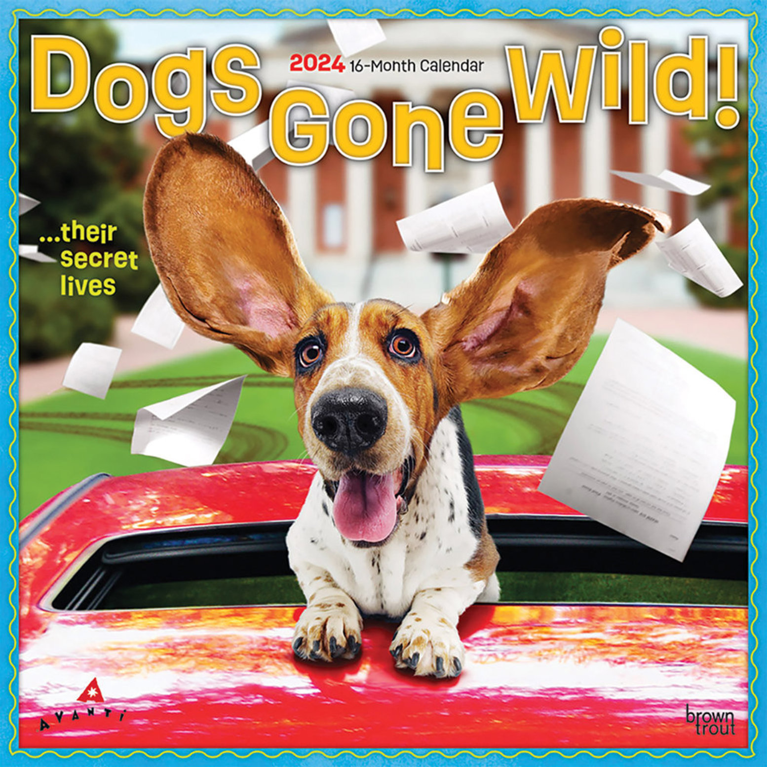 Browntrout,Calendar, 2024 Avanti Dogs Gone Wild 12x12" Ren's Pets