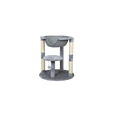 Cat Tree w/ Suspended Bed - 2 Level - Grey